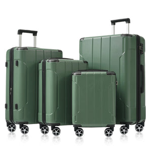 English Elm Hardshell Six Piece Luggage Set Expandable Abs Suitcases with Spinner Wheels Tsa Lock Green N730P296628F
