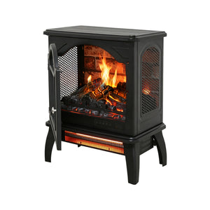 English Elm 18 Inch Infrared Quartz Freestanding Electric Fireplace Stove with 3d Flame Effect W1769112698