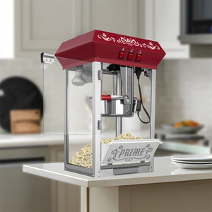 English Elm Commercial Popcorn Popper 12 Oz Kettle Stainless Steel Tempered Glass Warming Deck 800w W2841P265055
