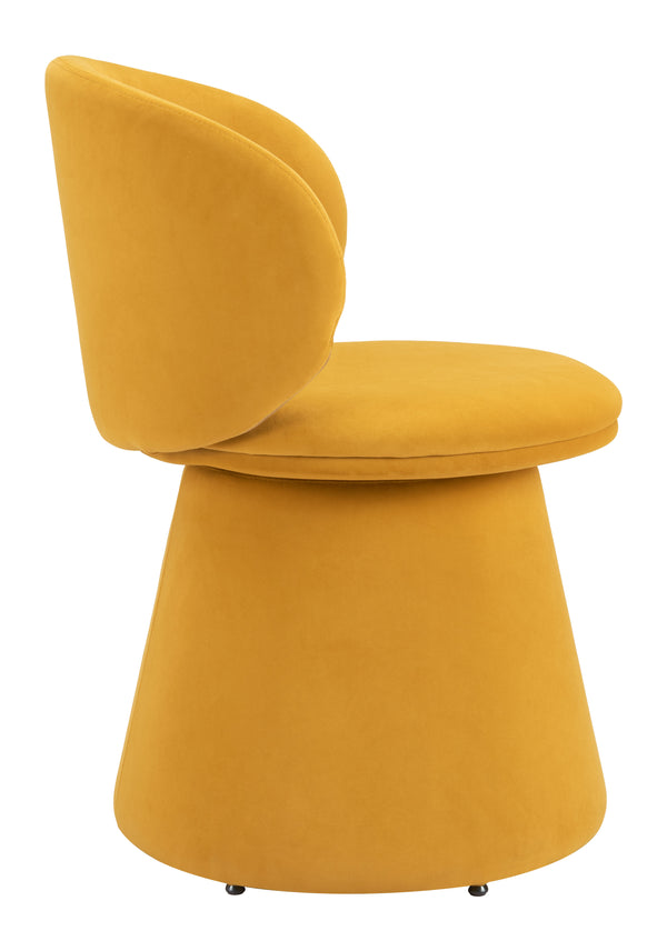 Oblic Swivel Dining Chair Orange 110203 Zuo Modern