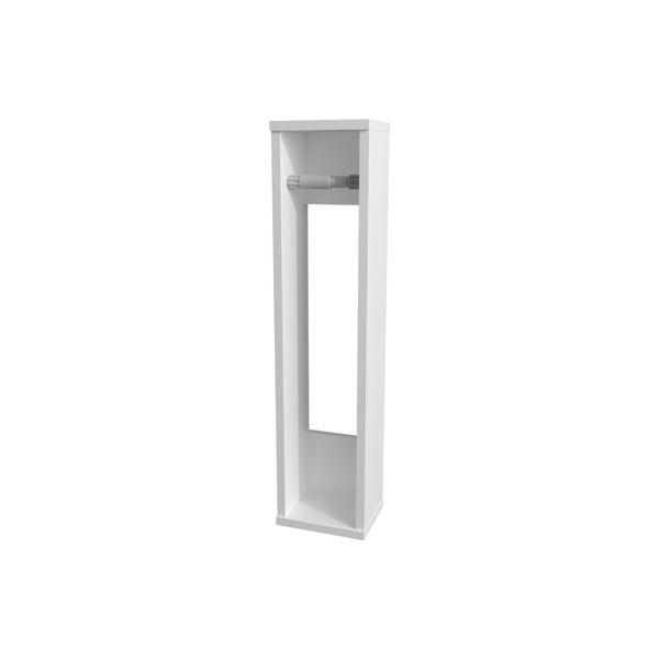 English Elm Supai Compact Vertical Toilet Paper Stand in Melamine for Small Bathrooms — Slim Freestanding Storage White 29.1 L x 7.1 W x 3.1 H B128P237158