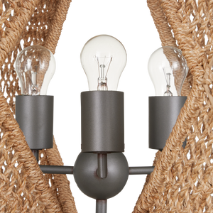 Shizen Chandelier - Modern Abaca Rope Design by Hiroshi Koshitaka, Adjustable Height & Nature-Inspired Elegance