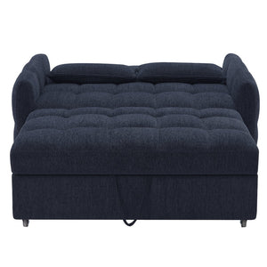 English Elm 52.8" Chenille Tufted Convertible Loveseat Sleeper with Usb Ports for Studio Spaces N719P230296C
