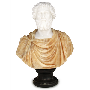 Thanos Marble Bust Sculpture - Exquisite Handcrafted Italian Artistry for Timeless Home Decor