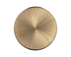Sunpan Creed Coffee Table - Hand-Etched Iron Design with Drum Base, Perfect for Modern Living Spaces Small - 34W x 34.25D x 15H