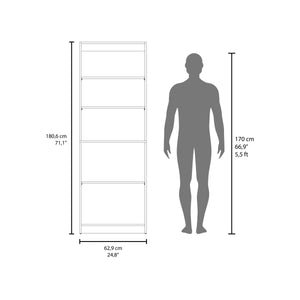 English Elm Home 2-Door Bookcase Beige – Modern MDF Storage Cabinet with Dual Doors, Multi-Tier Shelves, Versatile Room Use B200P335317