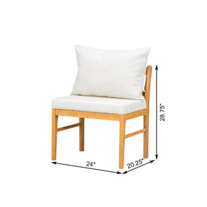 English Elm Farmhouse Solid Rubberwood Dining Chairs Set of 2 with Breathable Rattan Weave — Quiet Luxury Design Natural+White N842P294502A