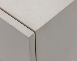 Sunpan Celine Nightstand - Elegant Two-Drawer Design with Antique Brass Feet for a Luxe Bedroom Retreat Small - 19.75W x 17.75D x 20.5H