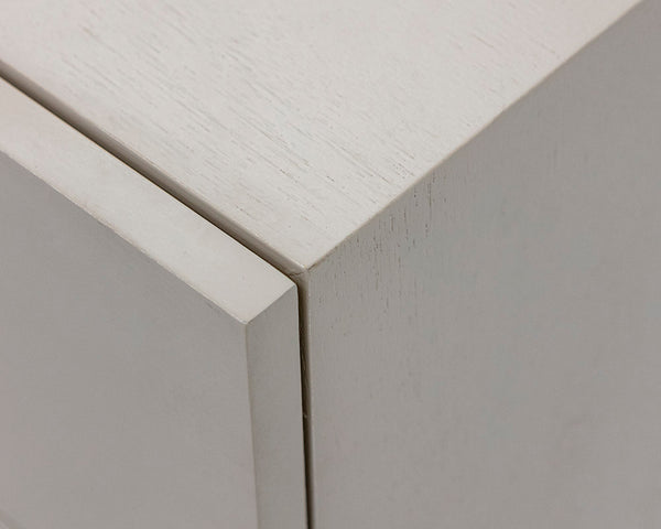 Sunpan Celine Nightstand - Elegant Two-Drawer Design with Antique Brass Feet for a Luxe Bedroom Retreat Small - 19.75W x 17.75D x 20.5H