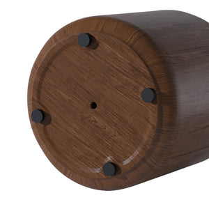 English Elm 19.29"h Tulip Mgo Round Accent Table Waterproof Wood Grain Finish Patio or Living Room Brown W757P387423