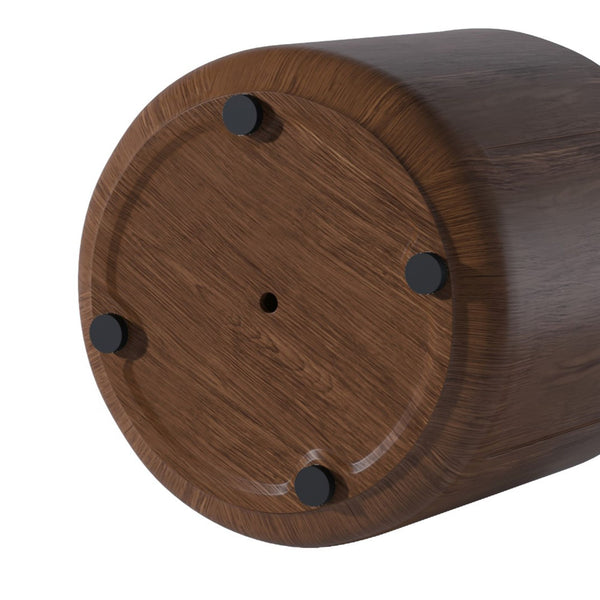 English Elm 19.29"h Tulip Mgo Round Accent Table Waterproof Wood Grain Finish Patio or Living Room Brown W757P387423