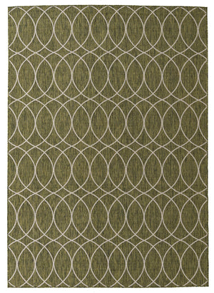 Unique Loom Outdoor Trellis Gitter Machine Made Trellis Rug Green, Ivory/Gray 7' 10" x 11' 0"