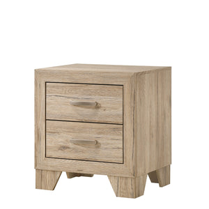 English Elm Natural Contemporary 2-Drawer Nightstand with Spacious Storage, Natural Wood Finish, 22"W x16"D x24"H Stylish Bedroom Accent B011P317196