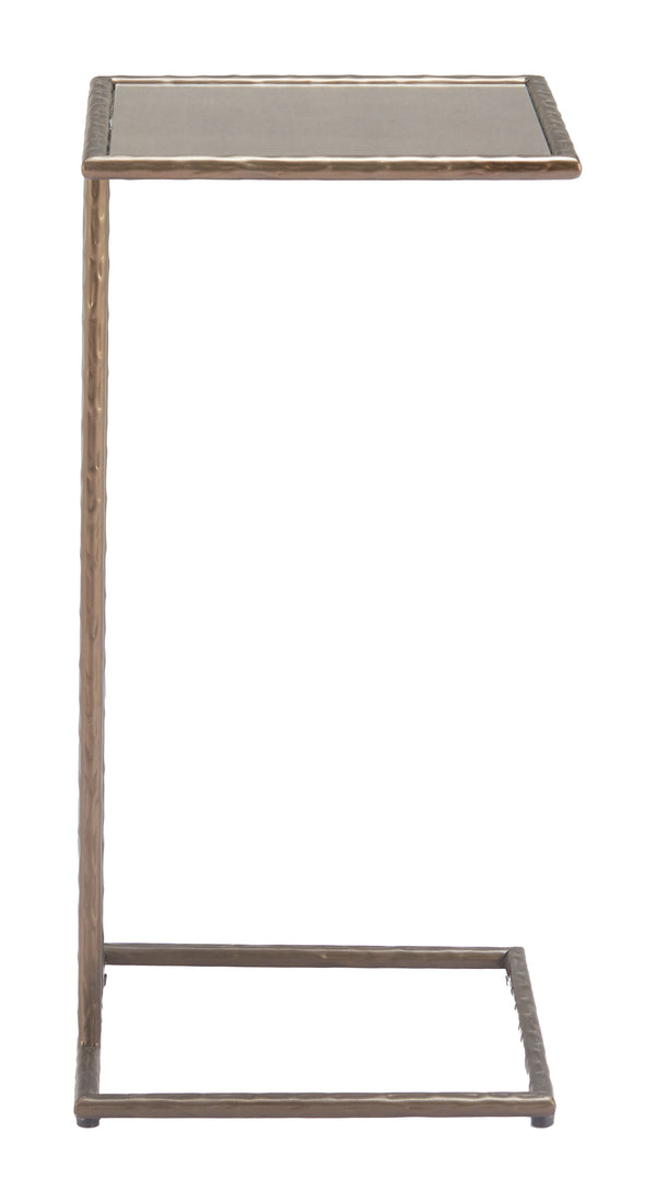 Zuo Modern Ringen Side Table Bronze - Modern Glass & Steel Design For Stylish Living Spaces And Minimalist Decor Bronze Glass,Steel 110534-zuo-modern