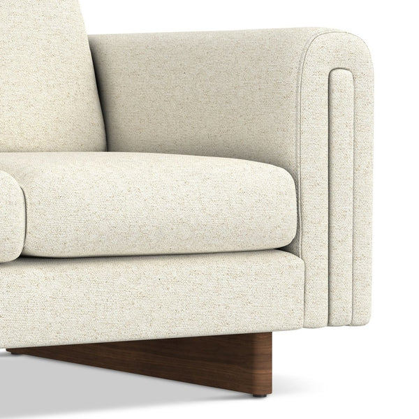English Elm Jones 61 inch Loveseat with Eco-Friendly Polyester Upholstery, High-Density Foam Comfort & Durable Frame Ivory B136P364291