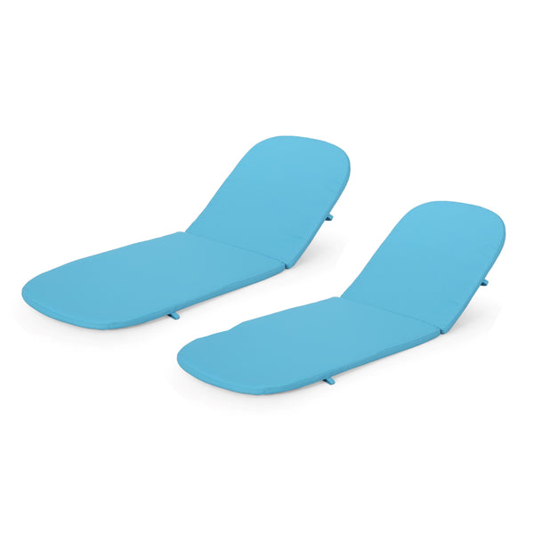 English Elm Christopher Knight Home® - 68020.00Cush-Blu Stylish Blue Chaise Lounge Cushions For Outdoor Relaxation, Set Of 2 - Water-Resistant! N775P230183U