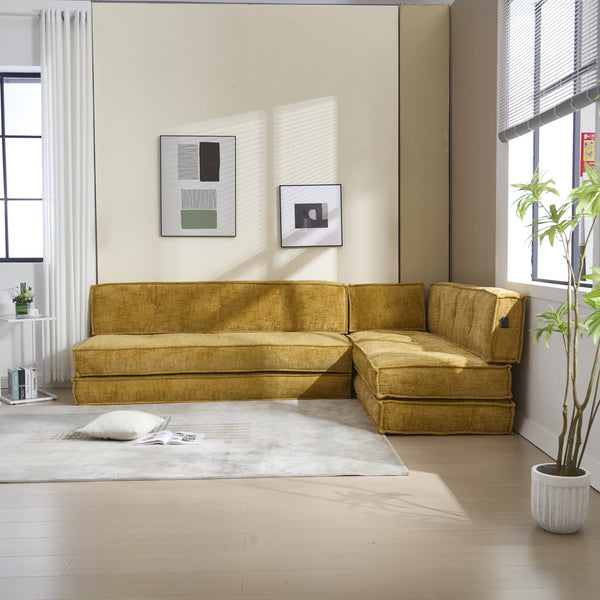 English Elm Coolmore Modular Chenille Sofa - Space-Saving Design, Flexible Layouts, And Built-In Side Pockets W1152P320503