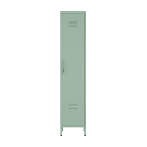 English Elm Naomi 15" Metal Storage Cabinet with Lockable Vent Door, 4 Adjustable Shelves, Slim Steel Design Sage Green B365P397853
