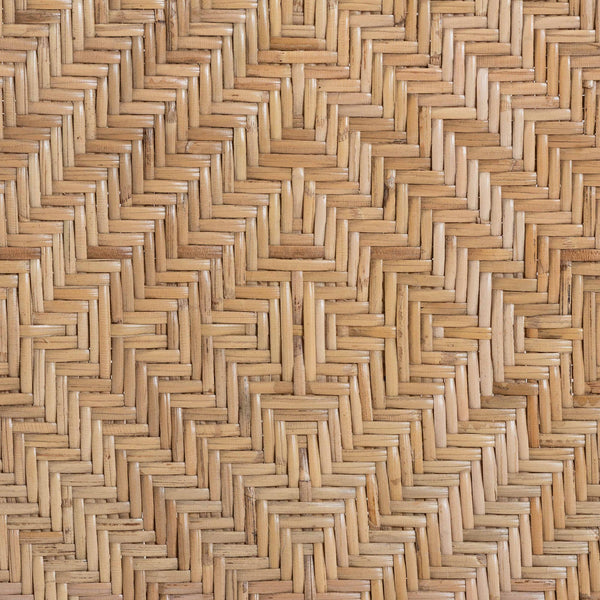 English Elm Mid-century Woven Rattan Dining Chair with Circular Back and Black Lacquered Legs B2750P467659
