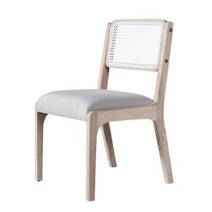 English Elm Wood Dining Chairs Set Of 2, Chic Modern Farmhouse Seating With Sturdy Frame & Soft Beige Linen Upholstery N842P300886A-GIGA