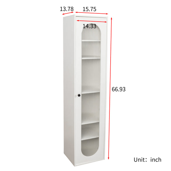 English Elm Organizer Rolling Three Tier Pantry Storage Cabinet with Wheeled Base Slim Fit W331P379950