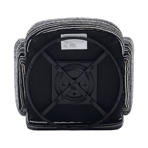 English Elm Modern 360° Swivel Boucle Armchair with High-Resilience Sponge, 550lb Capacity, Cozy Lounge Accent Chair Black W395P355515