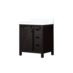 English Elm Brown Bath Vanity With Cultured Marble Countertop - Elegant Design, Smart Storage & Easy Setup! B2731P260104