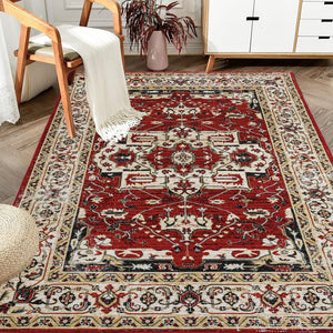 English Elm Area Rug 6X9 Vintage Bohemia Floral Design - Non-Slip, Washable, Perfect For Living Rooms & Bedrooms W2907P265126