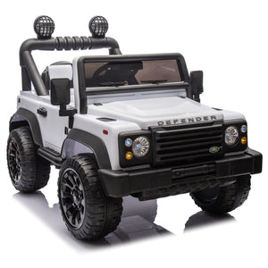 English Elm Licensed Land Rover Defender Ride on Car 24v Dual Motor with Parental Remote White W1578P339064
