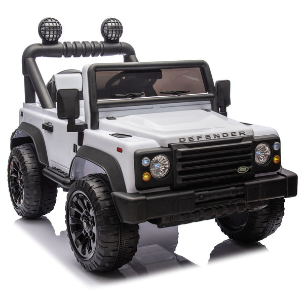 English Elm Licensed Land Rover Defender Ride on Car 24v Dual Motor with Parental Remote White W1578P339064