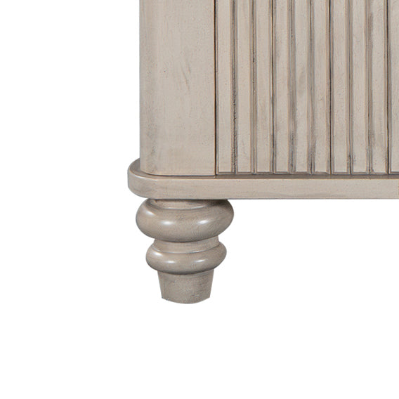English Elm Queen Solid Wood Panel Bed Warm Grain Headboard Mid-century Transitional Bedroom Frame Beige W1716P269020