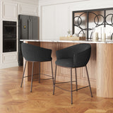 Essen Counter Stool Black & Bronze 109809 Zuo Modern