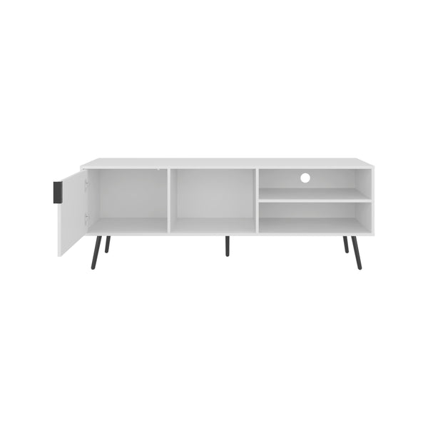 English Elm TV Engineered Wood Media Console with 3 Drawers & 3 Open Shelves, Durable Eco-Friendly Storage Solution White 68.5 L x 20.87 W x 5.12 H B097P262375
