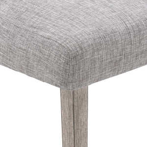 Homelegance By Top-Line Marsean Button Tufted Dining Chairs (Set of 2) Grey Rubberwood