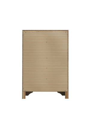 English Elm Madrid 6-Drawer Chest with Felt Lined Tray, Silver Acrylic Trim & Nickel Handles for Modern Storage White 56 L x 37 W x 20 H B078P286063