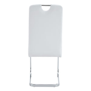 English Elm Set Of 4 White Ergonomic Dining Chairs With Thick Cushion, Built-In Springs For Ultimate Comfort W3226P279079-GIGA