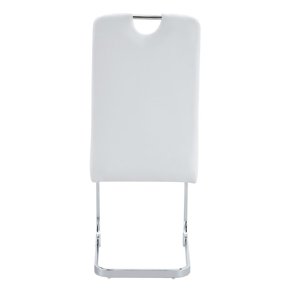 English Elm Set Of 4 White Ergonomic Dining Chairs With Thick Cushion, Built-In Springs For Ultimate Comfort W3226P279079-GIGA