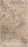 Unique Loom Oasis Wave Machine Made Abstract Rug Brown, Beige/Ivory/Light Brown 5' 0" x 8' 0"