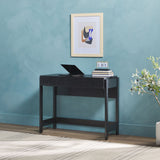 Holmes Modern Lift Top Standing Desk with Reeded Drawer Black WEHOL42OS2BL0 Walker Edison