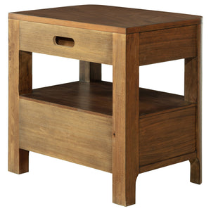 English Elm Mirador Elm Veneer 2-drawer Nightstand with Felt-lined Storage and Cord Management B062P447804