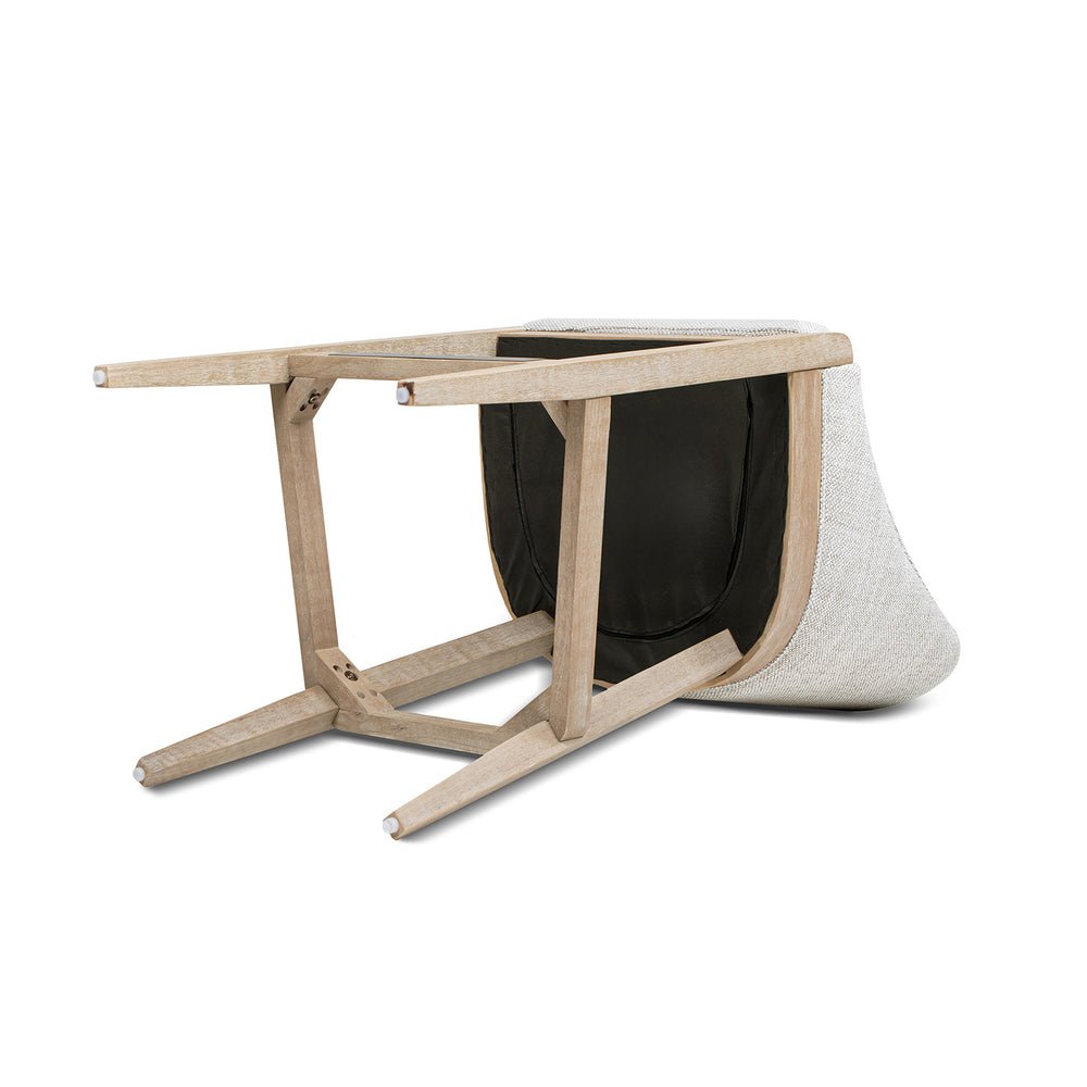 English Elm Jennifer Taylor Home - Newport 30.5" Coastal Curved Back Barstool Gray Upholstered Counter Height Rustic Poplar Finish Chic Comfort B2719P391775