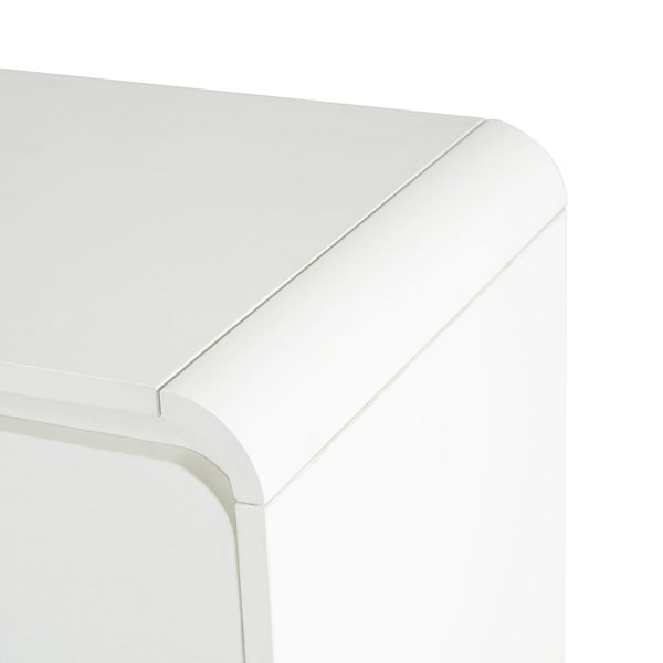English Elm Modern White Sideboard with Soft Close Drawers and Doors for Dining or Living Rooms N779P373190W_N779P373191W
