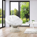 OSP Home Furnishings Papasan Chair White