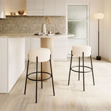 Blanche Barstool - Set of 2 Ivory 109742 Zuo Modern