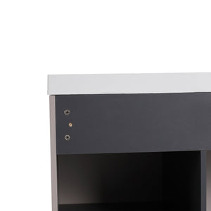 English Elm 48" Modern Freestanding Bathroom Vanity with Integrated Basin, Adjustable Shelf & 3 Metal Handles khaki W999P241062