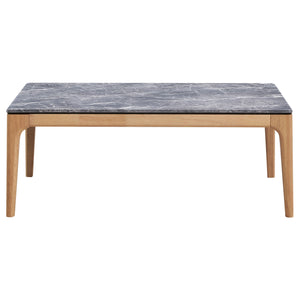 English Elm Blaine Modern-Retro Coffee Table With Faux Marble Top & Light Oak Base For Stylish Living Rooms B062P299950