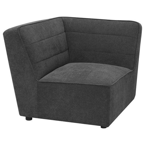 English Elm Vincent Dark Charcoal 6-Piece Modular Sectional Sofa with Ottoman, Plush Pocket Coil Seating for Media Rooms B062S01243