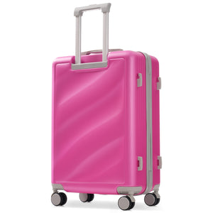 English Elm Luggage 3 Piece Hardshell Abs Set with Spinner Wheels Tsa Lock Travel Ready Pink N730P304620P