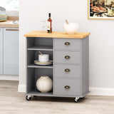 Christopher Knight Home® - Noble House - Provence Contemporary Kitchen Cart with Wheels