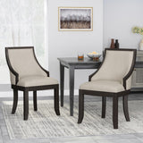 Christopher Knight Home® - Noble House - Thurber Contemporary Upholstered Birch Wood Dining Chairs - Set of 2